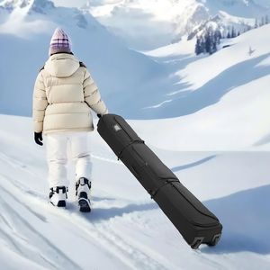 Borsa da Viaggio per Sci e Snowboard in Tessuto Oxford 600D Impermeabile, Imbottita con Chiusura a Fibbia, Fino a 190 cm, Accessorio per Viaggi Aerei - Product Image 2