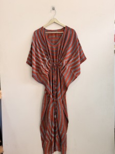 Indian Vintage Sari Silk <b>Kaftan</b> Dress For Women Luxury Night Gown Maxi Dress - Product Image 6