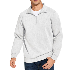 Sweat-shirt élégant pour homme à demi-zip, pull à quart de zip de qualité supérieure, tissu doux et confortable, haut décontracté à manches longues pour le quotidien - Product Image 5