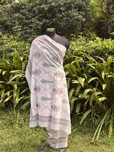 Sarong en coton à imprimé floral bio, fait main, imprimé au bloc indien, paréo de plage pour femme, magnifique écharpe d'été - Product Image 4