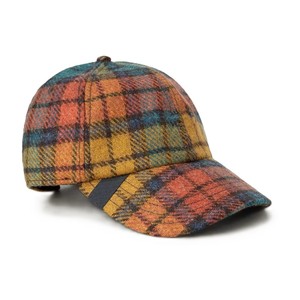 Gorro de Béisbol de Lana a Cuadros de 6 Paneles Unisex, Estilo Vintage Ajustable, Gorro Casual de Invierno, Patrón Personalizado, Proveedor al por Mayor, OEM - Product Image 1
