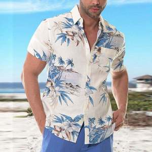 Chemises Hawaïennes en Gros pour Hommes – Motifs Floraux Décontractés, Boutonnage Simple, Manches Courtes, Jusqu'à la Taille 6XL – Idéales pour les Vacances - Product Image 2