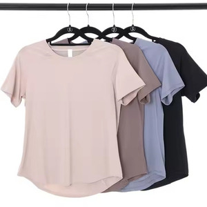 Camiseta Deportiva de Malla de Alta Calidad con Logotipo Personalizado, Nuevo Estilo, Cuello Redondo, Secado Rápido, para Yoga y Fitness, para Mujer - Product Image 4