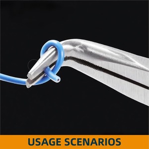 11" Long Reach Needle Nose <b>Pliers</b> <b>Set</b> – 3 Piece (Straight, 45° Bent & 90° Bent Heads) | Extra Long Precision Reach <b>Pliers</b> - Product Image 5