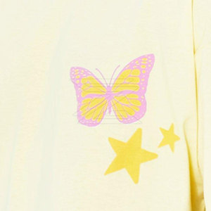 Camiseta de Algodón Suave de Corte Holgado con Estampado Puff, Tejido Transpirable, Ropa Casual Urbana Moderna con Estampado Puff - Product Image 3