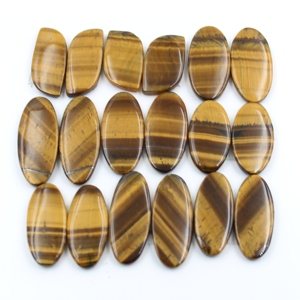 Piedras Preciosas de Ojo de Tigre Natural al por Mayor, Par de Cabujones a Juego – Piedras Sueltas de Alto Brillo para Joyería, Suministro Directo de Fábrica - Product Image 1