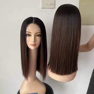 Meilleures ventes! Perruque en cheveux humains avec closure en dentelle centrale, cheveux raides naturels pour femmes, style doux, cheveux bruts, fournisseur - Product Image 5