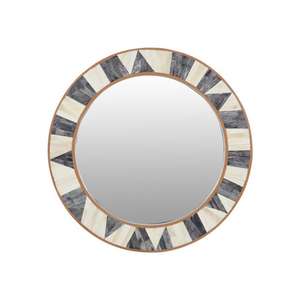 Deluxe Bone Inlay Art Deco Rectangular <b>Lightweight</b> 10mm Thick Wall <b>Mirror</b> Frame Floral Artwork Eco-Friendly Lighted Handmade No - Product Image 4