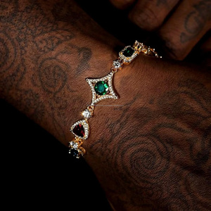 <b>Men</b> Multi colour 925 Silver Link Chain Tennis Bracelet Luxury Hip Hop Jewelry Engagement Gift Silver Wedding For Woman bracelet - Product Image 5