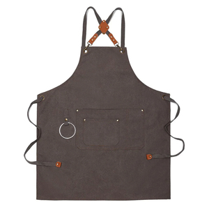 Tablier de Barbier en Cuir pour Homme avec Poche Kangourou – Idéal pour Salons de Coiffure et Instituts de Beauté - Product Image 5