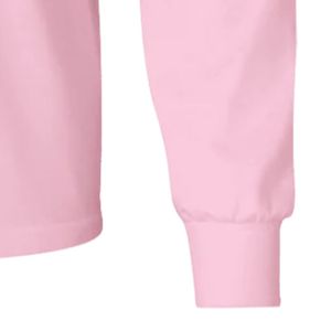 Camiseta de Manga Larga Rosa Claro con Estampado Gráfico de Letras Griegas, Cuello Redondo, Estilo Casual, Ropa Urbana para Uso Diario - Product Image 3