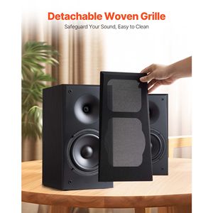 Altavoces Estéreo de Estantería de 60W-100W de Salida, Woofer de 6.5 Pulgadas, Tweeter de 1 Pulgada, Rejilla Desmontable, 55Hz, Altavoz Pasivo de Estantería de 20 Pulgadas - Product Image 4
