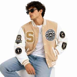 Vintage Varsity <b>Jacket</b> Custom Men's Letterman Varsity <b>Jacket</b> Wool Body Winter Wear <b>Smart</b> Stylish OEM - Product Image 5