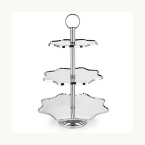 Three Tier Stainless Steel <b>Cake</b> Stand Fabulous Design <b>Cake</b> Stand Stylish For <b>Wedding</b> Party Restaurant Hotel Use - Product Image 5