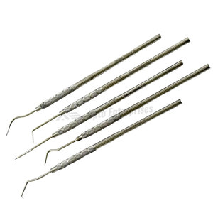 Single End Straight Single Hook Triple Long Double Stainless Steel Manual Dental Probes & <b>Tooth</b> <b>Picks</b> - Product Image 3