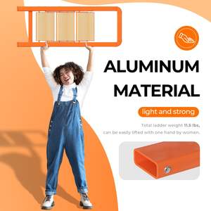 3-<b>Step</b> Folding Aluminium <b>Lightweight</b> <b>Ladder</b> Wide Anti-Slip Pedal Foldable Home Kitchen Office Stool 580 Lbs Capacity for Adults - Product Image 6