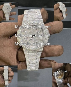 Montre mécanique pour homme avec boîtier en acier inoxydable et moissanite, cadran en verre, résistance à l'eau 10 bars - Product Image 2