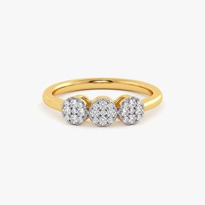Women's Yellow Gold <b>Diamond</b> <b>Ring</b> Round Brilliant Cut D Color IGI Certified Classic Engagement Style - Product Image 2