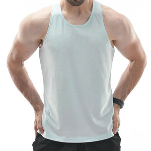 <b>Men</b> Customized High Quality Mesh Material Lightweight Regular Fit Tank <b>Top</b> Muscle Fit Sleeveless Cut Out Vest <b>Cropped</b> <b>Top</b> - Product Image 1