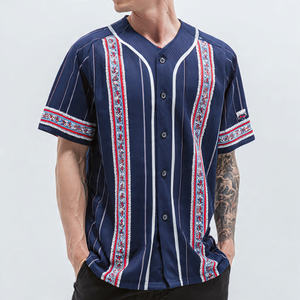 Camiseta de Béisbol Personalizada 100% Poliéster y Ropa de Entrenamiento de Softbol, Camisetas Ligeras con Rayas - Product Image 5