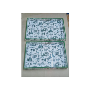 Bandejas de MDF de Alta Calidad con Diseño de Flores Impresas, Forma Rectangular, a Precio Económico, Bandejas de Madera MDF para Servir en Casa y Hotel - Product Image 1