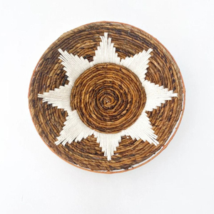 Lot de paniers muraux ronds tissés décoratifs en gros – Paniers plats suspendus pour décoration murale moderne de la maison, de la chambre et de la cuisine - Product Image 5
