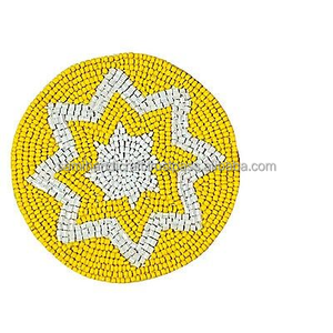 High Best Quality New Design Embroidery Glass Beads Coasters Classic <b>Beaded</b> Style Eco-Friendly Custom Color at Wholesale Rate - Product Image 5