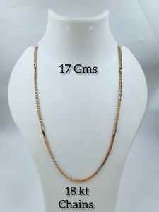 Cadena Franco de Oro Sólido de 22k de Lujo, 17 Gramos, Collar de Oro Amarillo Real de 22kt con Eslabones Tipo Trigo para Hombres y Mujeres, Joyería - Product Image 3