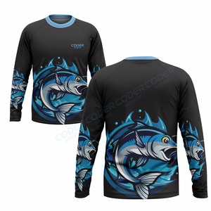 Camiseta de Pesca de Manga Larga con Protección Solar UPF50+ de Primera Calidad, Secado Rápido y Transpirable, con Estampado por Sublimación - Product Image 3