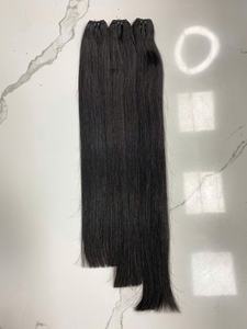 Usine en gros 100% véritables extensions de cheveux humains 26 pouces Double trame naturelle droite en vrac cheveux crus sans perte - Product Image 4