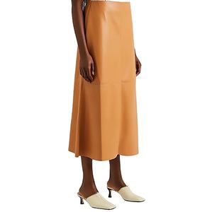 กระโปรงหนังทรงเอ ผู้หญิง ไซส์ใหญ่ ระบายอากาศได้ดี เอวธรรมชาติ เป็นมิตรกับสิ่งแวดล้อม ความยาวระดับเข่า แบบพันรอบตัว สีตามสั่ง ชุดราตรีเซ็กซี่ - Product Image 2