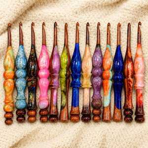 Premium Quality Best Handmade Resin <b>Crochet</b> <b>Hooks</b> Hand Knitting Accessory Comfortable Knitting Needles <b>crochet</b> <b>Hooks</b> - Product Image 6
