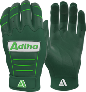 Gants de frappeur de baseball en cuir de qualité supérieure, légers, durables, antidérapants, avec fermeture auto-agrippante, couleur verte. - Product Image 4