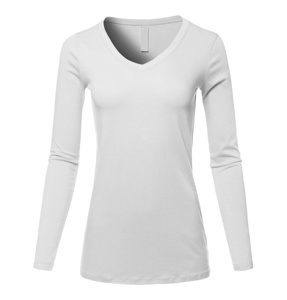 Soldes d'été 2026 : T-shirts pour femmes à manches longues et col en V, style personnalisé, chemises de sport pour femmes, chemises de gym pour dames - Product Image 1