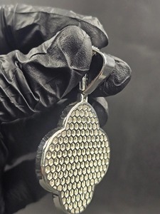 Colgante de Letra Elegante de Plata 925 con Moissanita y Micro Pavé de Diamantes de Imitación, Amuleto Hiphop, Regalo para Hombre - Product Image 6
