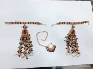 Indian Trendy Classic Choker Engagement Anniversary Wedding Party Women's Green Necklace Earring <b>Set</b> Traditional <b>Crystal</b> Kundan - Product Image 2