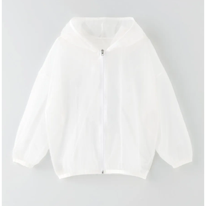 Veste anti-UV coréenne OZKIZ pour enfants avec col à capuche, style simple et tendance pour filles de 2 à 6 ans, vente en gros de vêtements d'été - Product Image 1