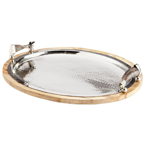 Plateau de service en acier inoxydable, forme personnalisée, avec poignée latérale, durable, pour cuisine, maison, fête, plateau décoratif - Product Image 5