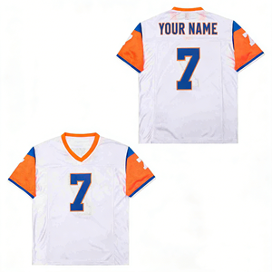 Maillots de football américain personnalisés, vêtements de sport d'été courts, 100% polyester, séchage rapide, protection UV, marque privée pour les écoles - Product Image 6