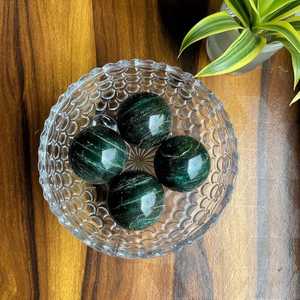 Esferas de Jade Verde Pulido, Decoración Artística Coleccionable, Forma de Esfera, Patrón Natural, Hechas a Mano, Ecológicas, Regalo Promocional - Product Image 3