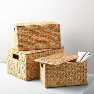 Panier de rangement en jonc de mer tissé de haute qualité fait à la main meilleur vendeur bac à jacinthe d'eau Solution de stockage de qualité - Product Image 1