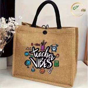 Bolso de Mano Ecológico de Yute para Mujer, Bolso de Hombro de Fibra Natural con Estilo - Product Image 2