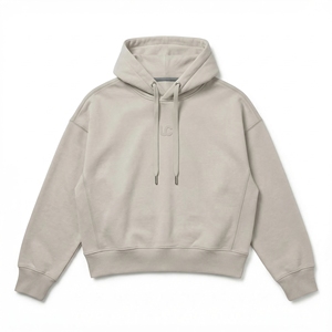Sudadera Extra Grande Minimal Stone Beige — Sudadera de Felpa de Algodón |   Marca Privada OEM - Product Image 1