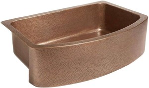 Évier de cuisine encastré en cuivre pur fait main, finition brossée et polie, design moderne, durable, personnalisable, modèle 3D - Product Image 2