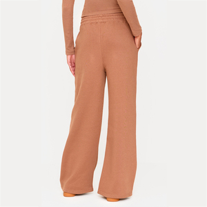 Pantalones deportivos de pierna súper ancha personalizados para mujer, informales, de poliéster y algodón, holgados, estilo jogger, al por mayor, OEM, para mujer - Product Image 2