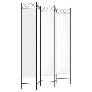 Separador de Habitaciones de Tela Blanca de 5 Paneles, 78.7"x86.6" - Product Image 5