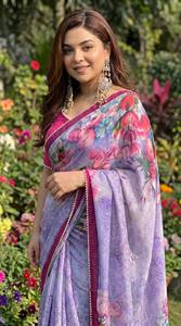 Sari vintage indien KUNJ CREATION, design exclusif, pour les amateurs de mode, tenue traditionnelle pour fêtes, festivals et mariages. - Product Image 2
