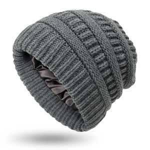 Gorro de satén de algodón con forro sedoso, doble capa, protector de cabello, gorro para dormir, gorro de satén antiestático, gorro de cúpula suave y sedoso para el cabello - Product Image 3