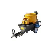 Machine industrielle de pulvérisation de mortier sans tranchée, trémie de 100 L, pompe centrifuge sur roues de 20-40 L/min pour la réparation des égouts