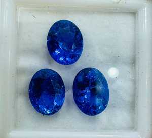 Elegantes Gemas Preciosas Sueltas de Tanzanita Natural Ovalada, Par a Juego, Color Azul Violeta, para Anillos, Pendientes y Joyería Fina - Product Image 4